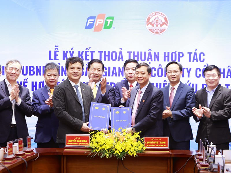 UBND tỉnh Bắc Giang và Công ty Cổ phần FPT ký kết hợp tác phát triển, nghiên cứu đầu tư